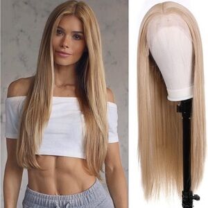 💫 22” LIGHT HONEY BLONDE STRAIGHT LACE FRONT WIG💫 *NEW